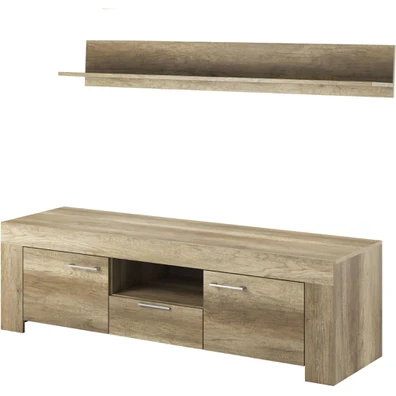 Έπιπλο Τηλεόρασης 36116-SK-TV Country Γκρι 155x50x