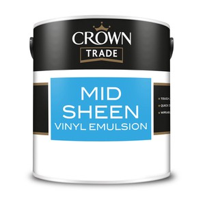Πλαστικό Χρώμα Mid Sheen Crown Trade Emulsion