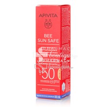 Apivita Bee Sun Safe Anti-Age & Anti Spot Face Cream SPF50 Tinted - Αντηλιακή Κρεμα Προσώπου Κατά των Πανάδων & των Ρυτίδων με Χρώμα, 50ml