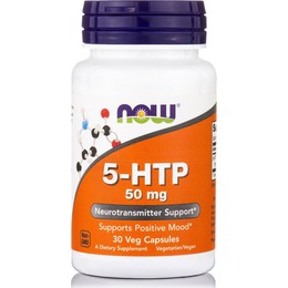 Now Foods 5-HTP 50mg Συμπλήρωμα Διατροφής για την Κατάθλιψη, 30caps