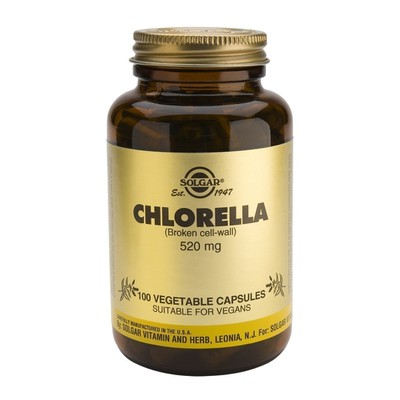 SOLGAR  Chlorella 520mg Συμπλήρωμα Διατροφής Για Αποτοξίνωση Του Οργανισμού Από Βαρέα Μέταλλα & Τοξικά Στοιχεία 100 Κάψουλες