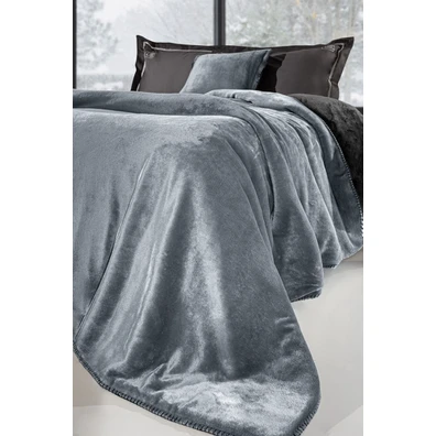 Σετ 2τμχ Κουβέρτα Velvet Cement 160x220 guy Laroch