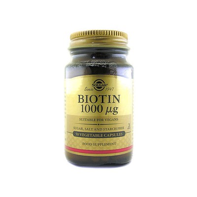 Solgar - Biotin 1000mg - 50 Vegetable Caps