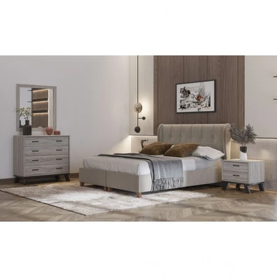 Κρεβάτι Υπέρδιπλο Ντυμένο Ν85 Για Στρώμα 160x200cm