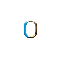 InoPlus Borghetti Squared Earrings Gold Sky Blue 1 pair