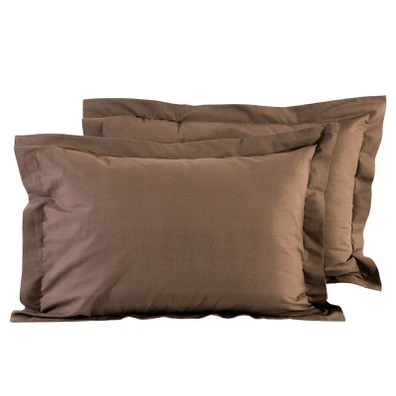 Das Home Ζευγος Μαξιλαροθηκες Coffee Brown 1004 Co
