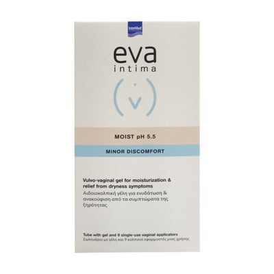 INTERMED Eva Intima Moist Vag.Gel pH 5.5 Υγραντική & Λιπαντική Αιδοίο-κολπική Γέλη Για Την Ανακούφιση Της Ξηρότητας Του Κόλπου Και Του Αιδοίου x9