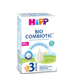 Hipp 3 Bio Combiotic Βρεφικό Γάλα με Φυσικούς Γαλακτοβάκιλλους & Metafolin®, 600 gr