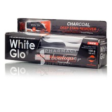 White Glo Σετ Deep Stain Remover - Λευκαντική Οδοντόκρεμα με Ενεργό Άνθρακα, 150gr & Οδοντόβουρτσα, 1τμχ.