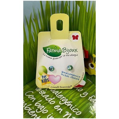 FARMA BIJOUX Σκουλαρίκια Υποαλλεργικά Χωρίς Νικέλιο Γαλάζιο Swarovski 57C80