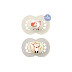 Mam Day & Night Silicone Pacifier 16+ Months Cream 2 pieces