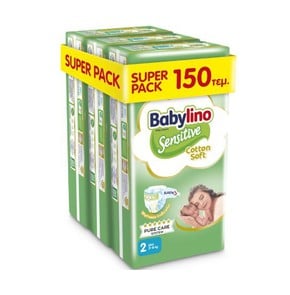 Babylino Sensitive Cotton Soft No2 (3-6 Kg) Super 