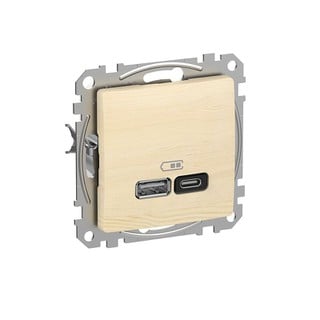 Sedna Design & Elements USB Charger A+C 2.4A Wood 