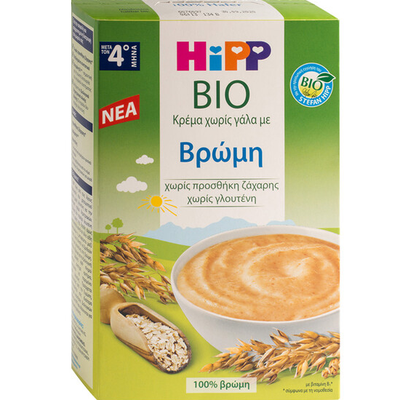 HIPP Bio Βρεφική Κρέμα Βρώμη Χωρίς Γάλα Από 5 Μηνών 200g