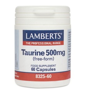 Lamberts Taurine Ταυρίνη 500mg, 60 Caps