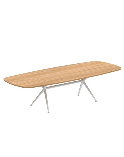 EXES OVAL TABLE WITH TEAK TOP 300x120cm