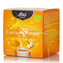 Yogi Organic Tea Curcuma Ginger With Lemon - Ενέργεια & Τόνωση, 12 teabags