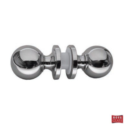 Brassed cylindrical door handle (pair)