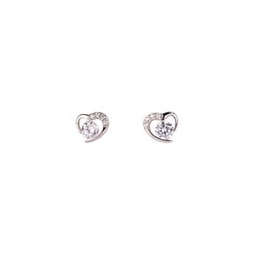 Dalee Earrings Heart with Stud Σκουλαρίκια Ασήμι 9