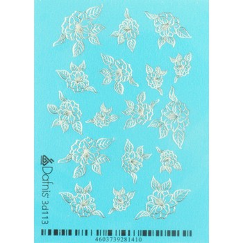 3D113 DECAL NAIL STICKERS 3D VOLUME