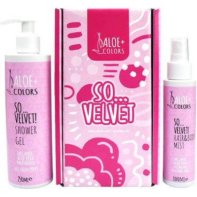 ALOE+ COLORS Colors Gift Set So Velvet Shower Gel Αφρόλουτρο, 250ml & Hair & Body Mist-Σπρέι Σώματος & Μαλλιών, 100ml