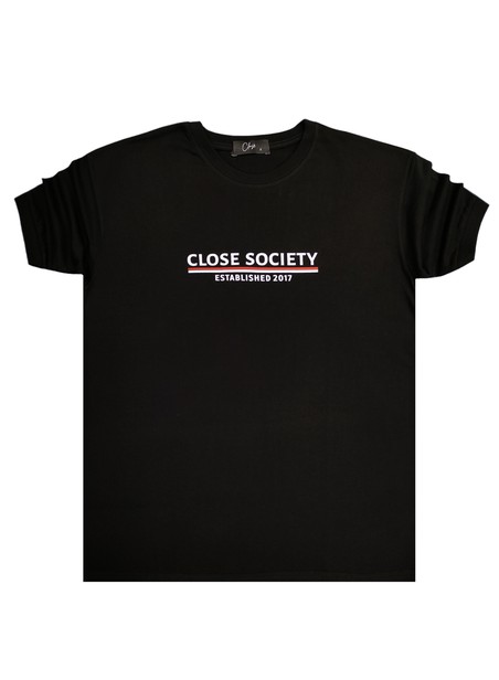 Clvse society black lines logo t-shirt