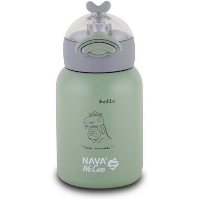 NAVA Μπουκάλι Θερμός Ανοξείδωτο We Care Σε Πράσινο Χρώμα 350ml (10-110-003)