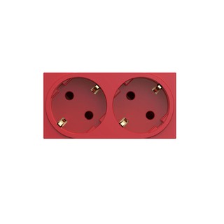 Gallery Safety Schuko Socket UPS Double Red WXF472