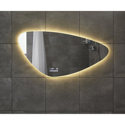 Καθρέπτης μπάνιου τοίχου smart με led, 140x70 σε σ