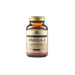 Solgar Omega 3 Double Strength 700mg Συμπλήρωμα Διατροφής Για Την Υγεία Του Εγκεφάλου & Του Καρδιαγγειακού Συστήματος 60 μαλακές κάψουλες