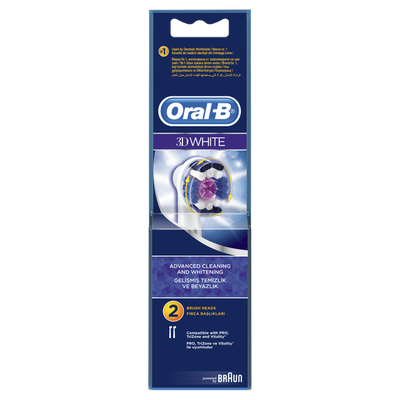 ORAL-B 3D White Ανταλλακτικά Για Ηλεκτρικές Οδοντόβουρτσες 2τμχ