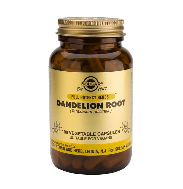 Solgar Dandelion Root Συμπλήρωμα Διατροφής Πικραλίδα για Τόνωση, Αποτοξίνωση του Ήπατος & Περιπτώσεις Διαταραχών της Χοληδόχου Κύστεως, 100veg.caps