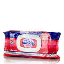 Wet Hankies Extra Safe Antibacterial - Υγρά Μαντηλάκια, 63τμχ