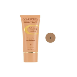 Coverderm Perfect Face SPF20 No 8 Αδιάβροχο Κρεμώδες Make Up 30ml