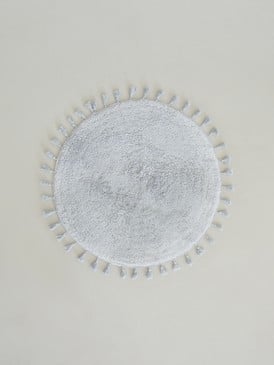 Round Bathmat - Fuzzy - Gray