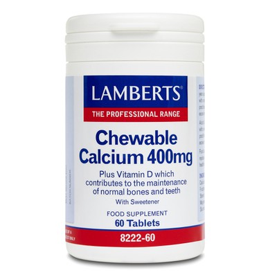 LAMBERTS Chewable Calcium 400mg 60tabs 