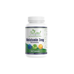 Natural Vitamins Melatonin 3mg Συμπλήρωμα Διατροφής Για Τον Ύπνο 50 ταμπλέτες