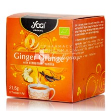 Yogi Organic Tea Ginger Orange - Ενέργεια & Τόνωση, 12 teabags