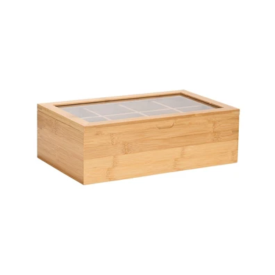 Estia Κουτι Αποθηκευσης Βαμβοο 8 Θηκες 31x19x9cm μ