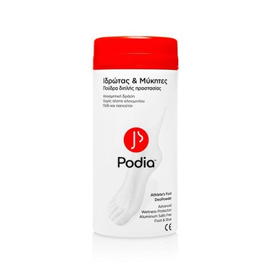 Podia - Athlete' s Foot Deopowder Πούδρα Διπλής Προστασίας από Ιδρώτα και Μύκητες - 100gr