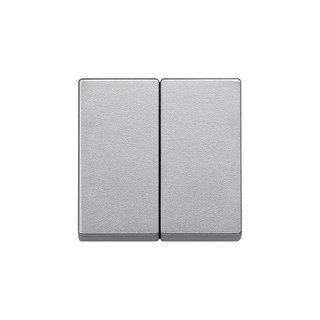 Merten M Switch Plate 2 Gang Aluminium MTN433560