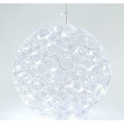 Acrylic Ball Φ20cm Lεd 30 White Outdoor Christmas 