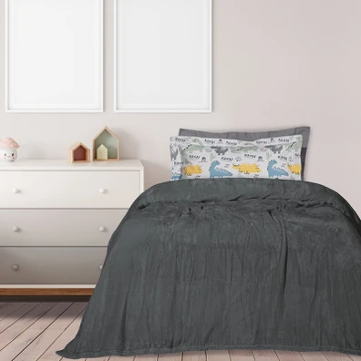 Das Home Κουβερτα Velour Monh 1343 Γραφιτης 160x22