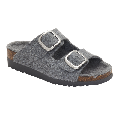 Scholl Ilary Fluffy Grey Γυναικεία Ανατομική Παντό