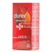 Durex Sensitive XL - Λεπτά Προφυλακτικά με Άνετη Εφαρμογή, 12τμχ.