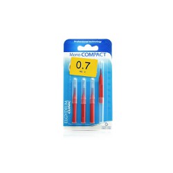 Elgydium Clinic Monocompact Interdental Βrushes 0.7mm Red 4 picies