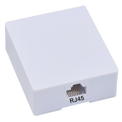 Wall Mount Socket Rj45 Single Adhesive 8P8C