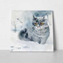 Cat in snow 469820507 a