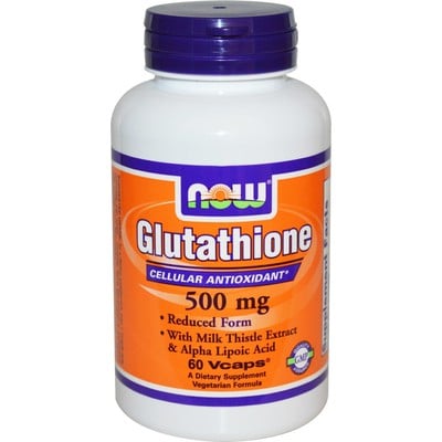 NOW Foods Glutathione 500mg Συμπλήρωμα Διατροφής Για Ισχυρή Αποτοξίνωση & Προστασία Στο Ήπαρ & Στο Συκώτι 60VegCaps