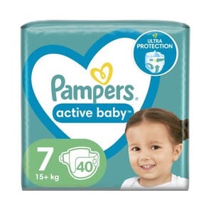 Pampers Active Baby Πάνες Μέγεθος 7 (15+kg), Maxi 